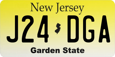 NJ license plate J24DGA