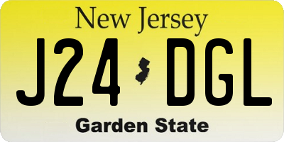 NJ license plate J24DGL