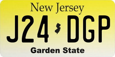 NJ license plate J24DGP