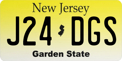 NJ license plate J24DGS