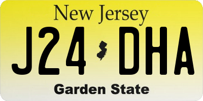 NJ license plate J24DHA
