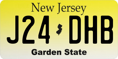 NJ license plate J24DHB