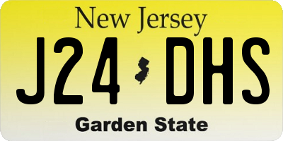 NJ license plate J24DHS