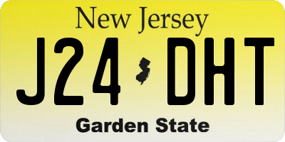 NJ license plate J24DHT