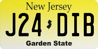 NJ license plate J24DIB