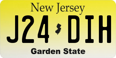 NJ license plate J24DIH