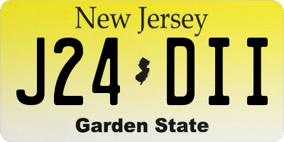 NJ license plate J24DII