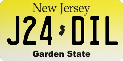 NJ license plate J24DIL