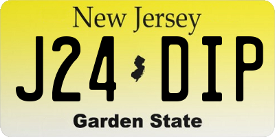 NJ license plate J24DIP