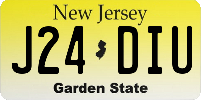 NJ license plate J24DIU