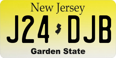 NJ license plate J24DJB