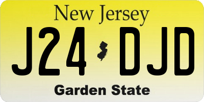 NJ license plate J24DJD