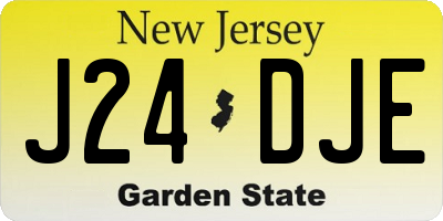 NJ license plate J24DJE