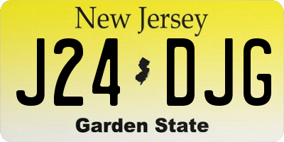 NJ license plate J24DJG