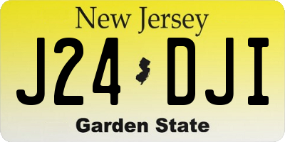 NJ license plate J24DJI
