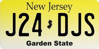 NJ license plate J24DJS