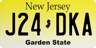 NJ license plate J24DKA