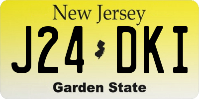 NJ license plate J24DKI