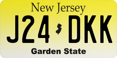 NJ license plate J24DKK