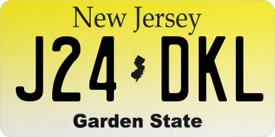 NJ license plate J24DKL