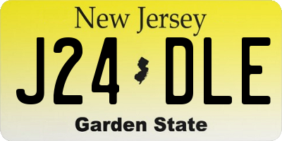 NJ license plate J24DLE