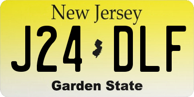 NJ license plate J24DLF