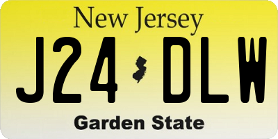 NJ license plate J24DLW