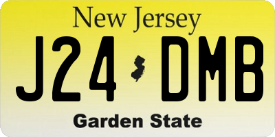NJ license plate J24DMB