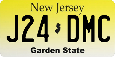 NJ license plate J24DMC