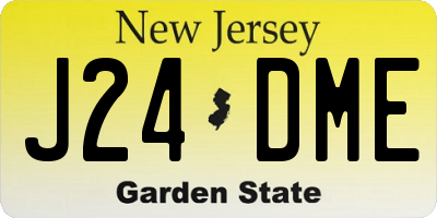 NJ license plate J24DME