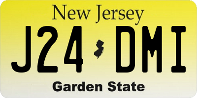 NJ license plate J24DMI