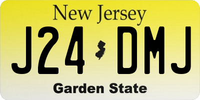 NJ license plate J24DMJ