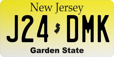 NJ license plate J24DMK