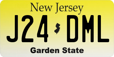 NJ license plate J24DML