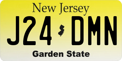 NJ license plate J24DMN