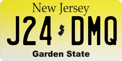 NJ license plate J24DMQ