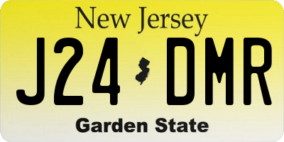 NJ license plate J24DMR