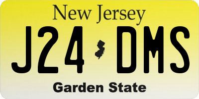 NJ license plate J24DMS