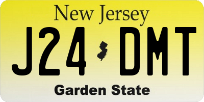 NJ license plate J24DMT