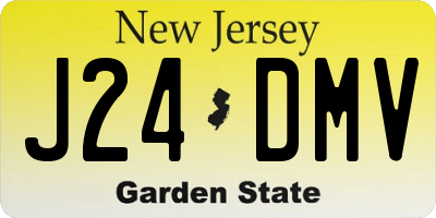 NJ license plate J24DMV