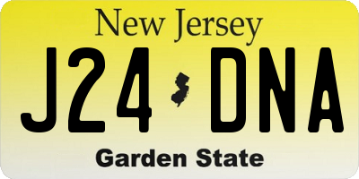 NJ license plate J24DNA