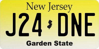 NJ license plate J24DNE