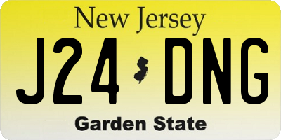 NJ license plate J24DNG