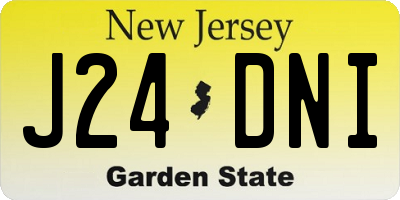 NJ license plate J24DNI