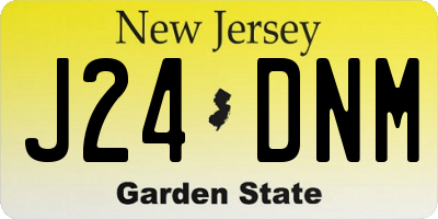 NJ license plate J24DNM