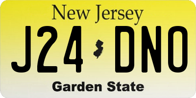 NJ license plate J24DNO