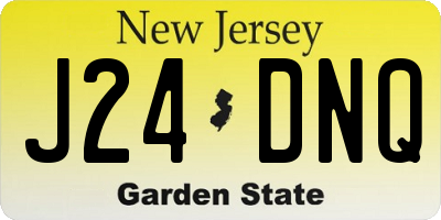 NJ license plate J24DNQ