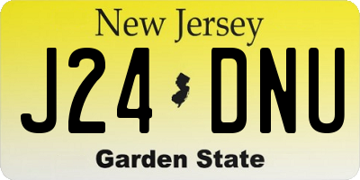 NJ license plate J24DNU