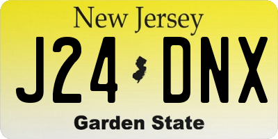 NJ license plate J24DNX