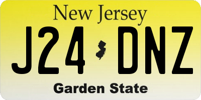 NJ license plate J24DNZ